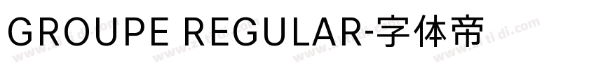 GROUPE REGULAR字体转换